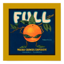 Full - Orange Crate Label (border) posters by SunshineDazzle Full - Orange Crate Label (border) posters
