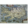 Full Ortelius Islandia Map with Sea Monsters