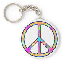 Full Psychedelic Peace Sign Keychains