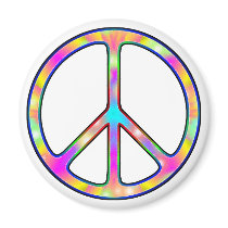 Full Psychedelic Peace Sign Fridge Magnet