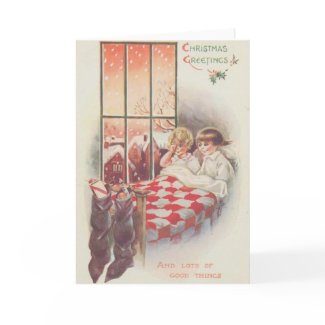 Full Stockings Christmas Card card