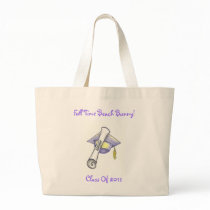 Full Time Beach Bunny Jumbo Tote Class Of 2011 Tote Bags