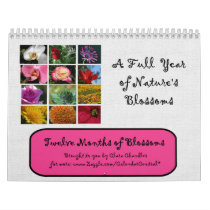 Full Year of Nature's Blossoms Wall Calendar