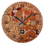 Fullfillment by Klimt, Art Nouveau Mosaic Pattern Wallclocks