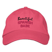 Fully Customizable Beautiful Spanish Babe Hat Embroidered Baseball Caps