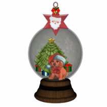 Fully Customizable Snowglobe Ornament (Santa) photo sculptures