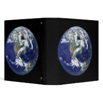 Fully lit Earth centered on North America Binder