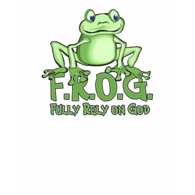 Fully Rely on God Frog Tees T Shirts by Moonhunter
