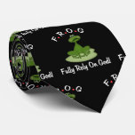 Fully Rely On God Frog Custom Tie