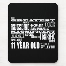 Fun 11th Birthday Party Greatest Eleven Year Old Mouse Pads