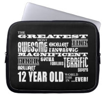 Fun 12th Birthday Party Greatest Twelve Year Old Computer Sleeve