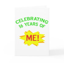 Fun 16th Birthday Gift Idea Greeting Cards