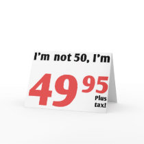 Fun 50th Birthday Plus Tax Cards