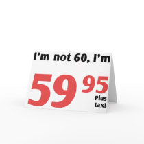 Fun 60th Birthday Plus Tax Card