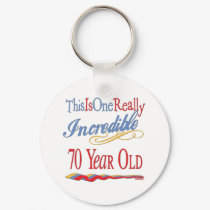 Fun 70th Birthday Gifts keychains