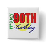 Fun 90th Birthday Party Gifts Pins