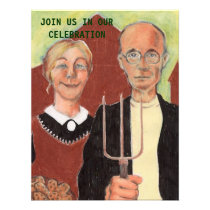 FUN ~ AMERICAN GOTHIC ANNIVERSARY PARTY INVITATION invitations