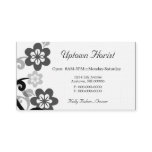 Fun and Flirty Floral Business Card, Gray