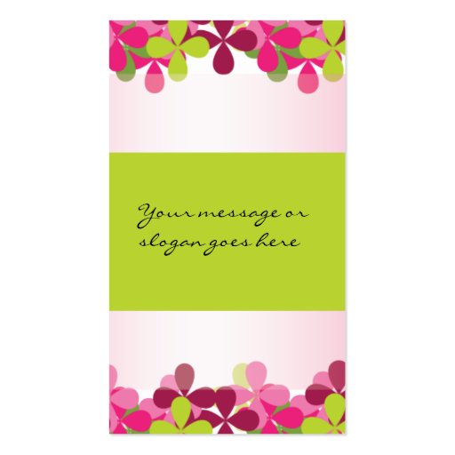 Fun and Flirty Profile Card Business Card Template (back side)