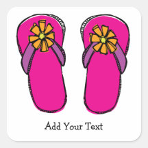 Fun and Funky Flip Flops Stickers