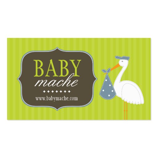 Fun and Modern Baby Boutique Business Cards (front side)