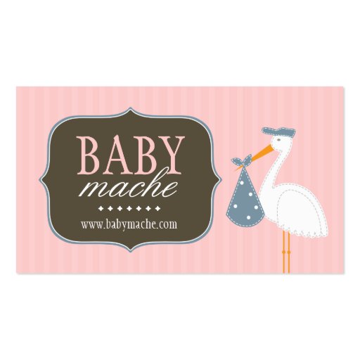 Fun and Modern Baby Boutique Business Cards (front side)