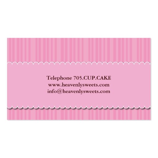 Fun and Whimsical Cake Pops Business Card (back side)