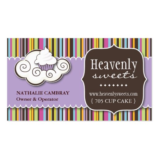 Fun and Whimsical Cupcake | Bakery Business Card