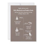 Fun and Whimsy Wedding Timeline Invitation