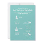 Fun and Whimsy Wedding Timeline Invitation