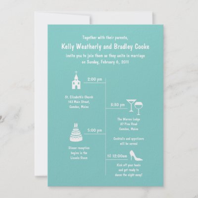 Fun and Whimsy Wedding Timeline Invitation by labellarue