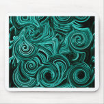 Fun Aqua Twirls Mouse Pad Fun Aqua Twirls Mouse Pad