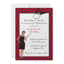 Fun Art Deco Birthday Party Invitation