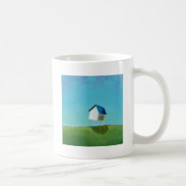 Fun art flying house Meet Me in St. Louis painting mugs