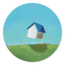 Fun art flying house Meet Me in St. Louis painting stickers