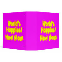 Fun Baby Showers New Moms  Worlds Happiest New Mom Vinyl Binder