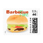 Fun Barbecue Hamburger Stamp