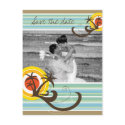 Fun Beach Holiday Photo Save Date Wedding Postcard