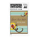 Fun Beach Holiday Save The Date Invitation Stamps