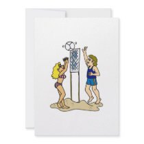 Fun Beach Volleyball Personalized Announcements