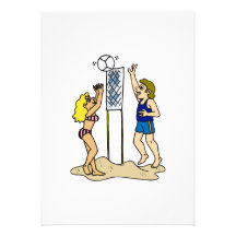 Fun Beach Volleyball Personalized Announcements