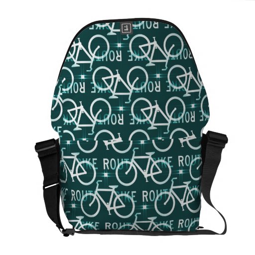 Fun Bike Route Fixie Bike Cyclist Pattern Messenger Bag Zazzle