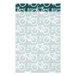 Fun Bike Route Fixie Bike Cyclist Pattern Customized Stationery