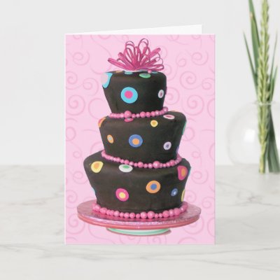Birthday Cake To Colour In. Fun Birthday Cake card by