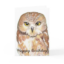 Fun Birthday Humor Owl, Bird, Nature, Wildlife Greeting Cards