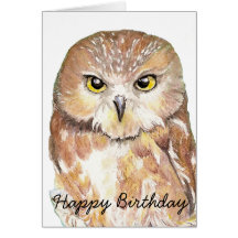 Fun Birthday Humor Owl, Bird, Nature, Wildlife Greeting Cards