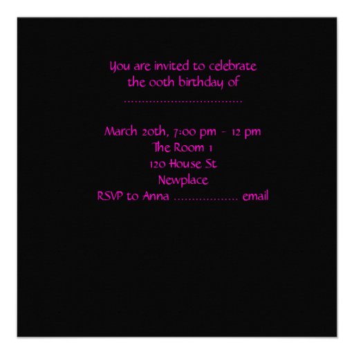 Fun Birthday Party Girls Hot Pink Tickets 2 Custom Invitations
