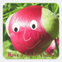 Fun birthday square sticker