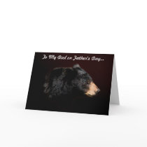 Fun Black Bear "Bear Hug" Father's Day Card