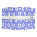 Fun Blue and White Daisies Binder